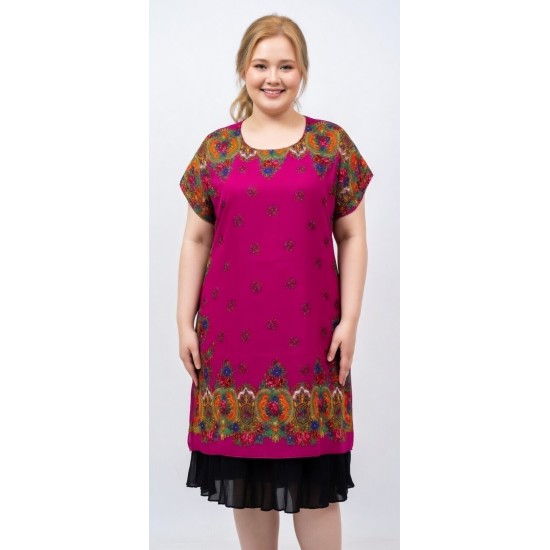 DESENLİ TÜLBENT ELBİSE 185990