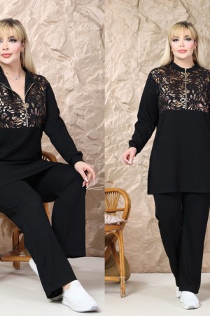 BLACK TRACKSUIT SET 185843