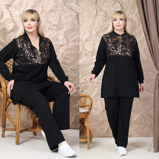 BLACK TRACKSUIT SET 185843