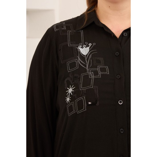 KRINKLE VİSKON KUMAŞ GÖMLEK 186059