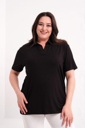 SİYAH BLUZ VİSKON KUMAŞ 185879