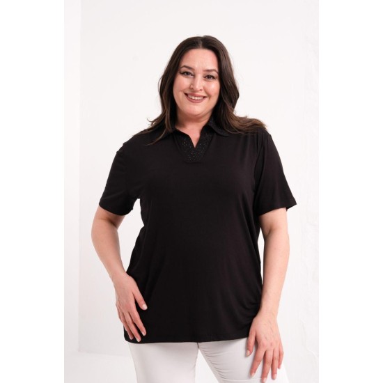 SİYAH BLUZ VİSKON KUMAŞ 185879