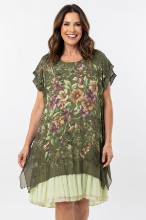 DESENLİ TÜLBENT ELBİSE 185995