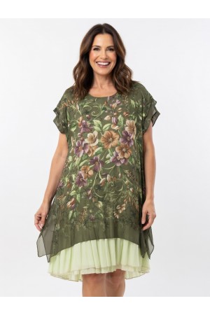 DESENLİ TÜLBENT ELBİSE 185995