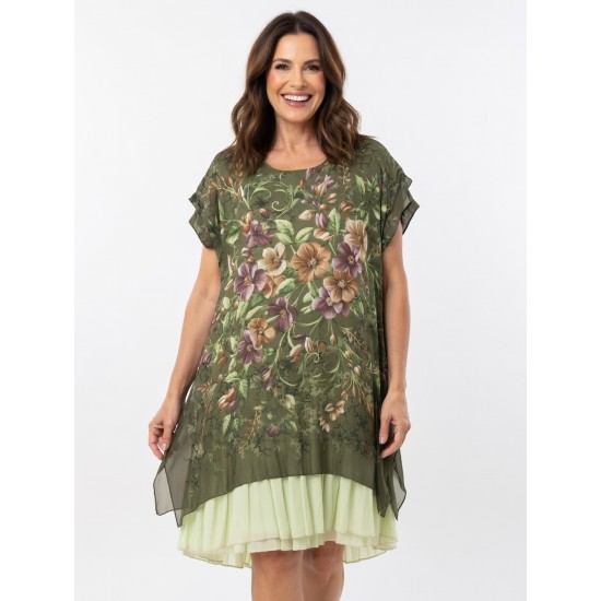 DESENLİ TÜLBENT ELBİSE 185995