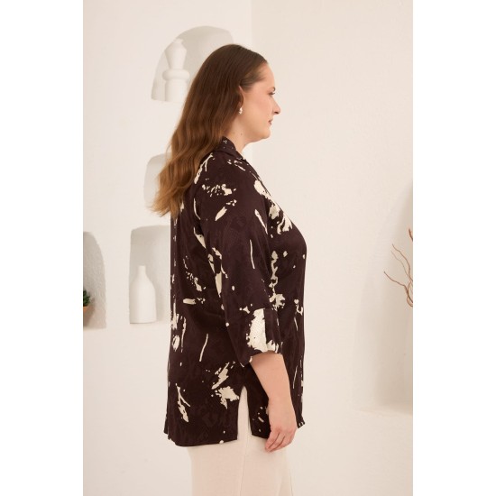 ÖZEL VİSKON DIŞI JAKARLI BLUZ 186001