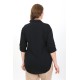 SİYAH BLUZ PAMUKLU VİSKON KUMAŞ 185896
