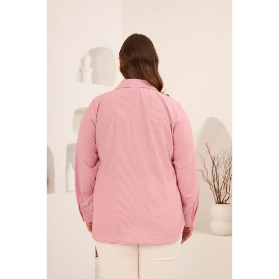 ÇİZGİLİ POPLİN KUMAŞ GÖMLEK 186066