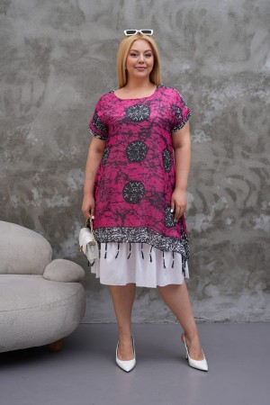 DESENLİ TÜLBENT ELBİSE 185997