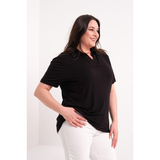 SİYAH BLUZ VİSKON KUMAŞ 185879