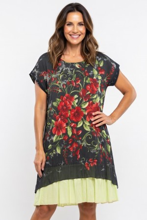 DESENLİ TÜLBENT ELBİSE 185996