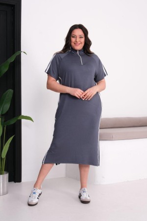 GRİ ELBİSE KRİSTAL KUMAŞ 185850