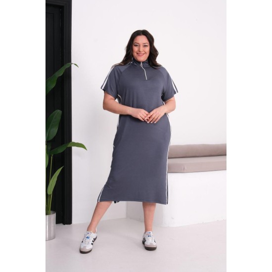 GRİ ELBİSE KRİSTAL KUMAŞ 185850