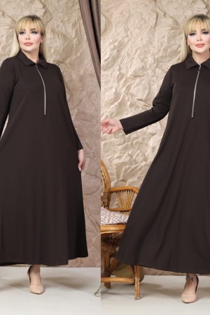 KAHVE ELBİSE OYSHO KUMAŞ 185844