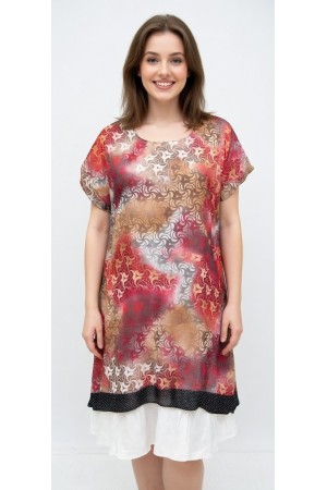 DESENLİ TÜLBENT ELBİSE 185991