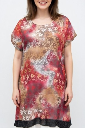 DESENLİ TÜLBENT ELBİSE 185991