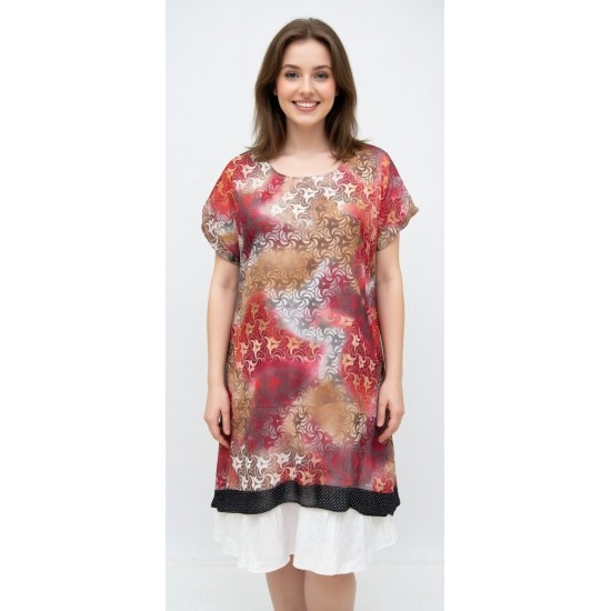 DESENLİ TÜLBENT ELBİSE 185991