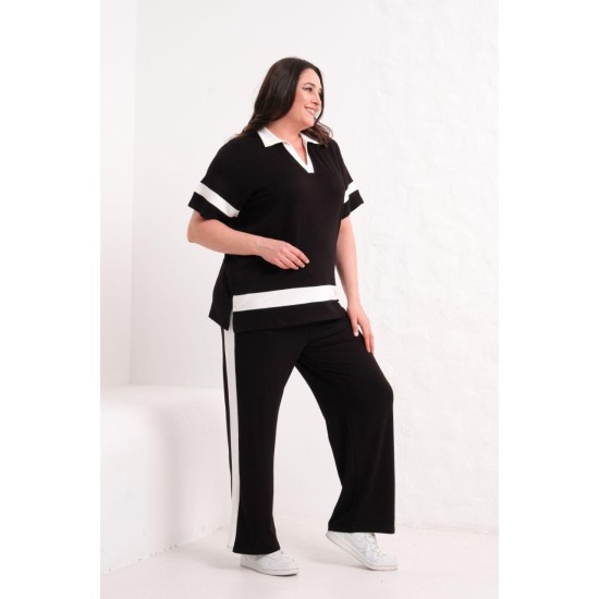 BLACK TRACKSUIT SET 185857
