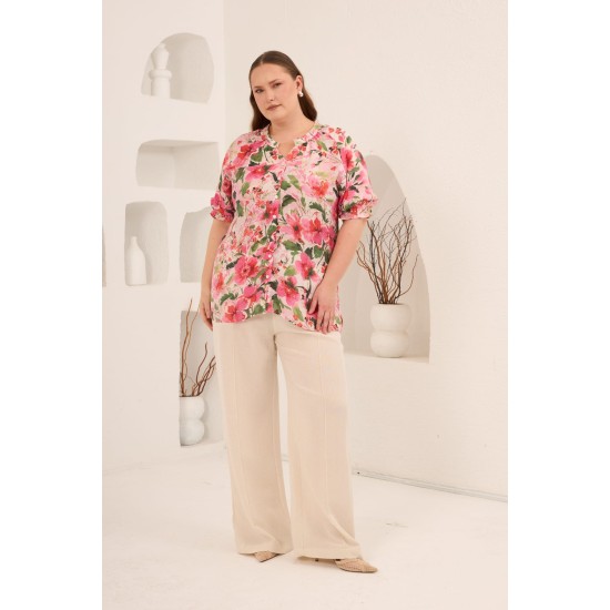 FLOŞ VİSKON KUMAŞ GÖMLEK 186073