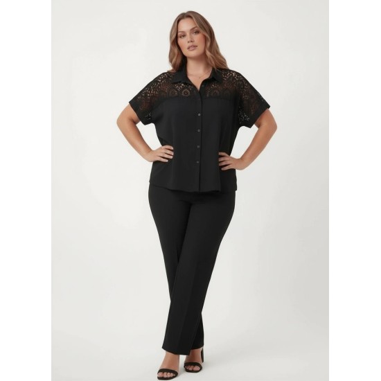 GÜPÜR DETAYLI GÖMLEK 186098