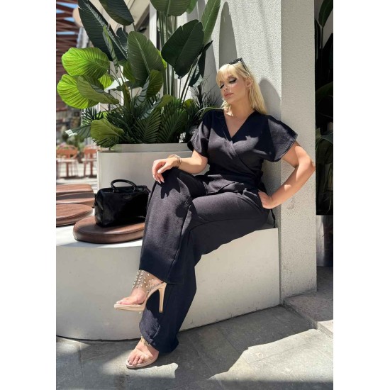 SİYAH TAKIM KETEN KUMAŞ 185694