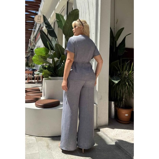 GRİ TAKIM KETEN KUMAŞ 185693