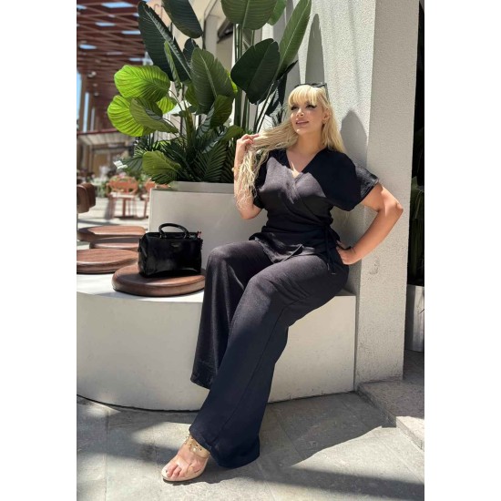 SİYAH TAKIM KETEN KUMAŞ 185694