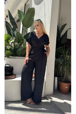 SİYAH TAKIM KETEN KUMAŞ 185694