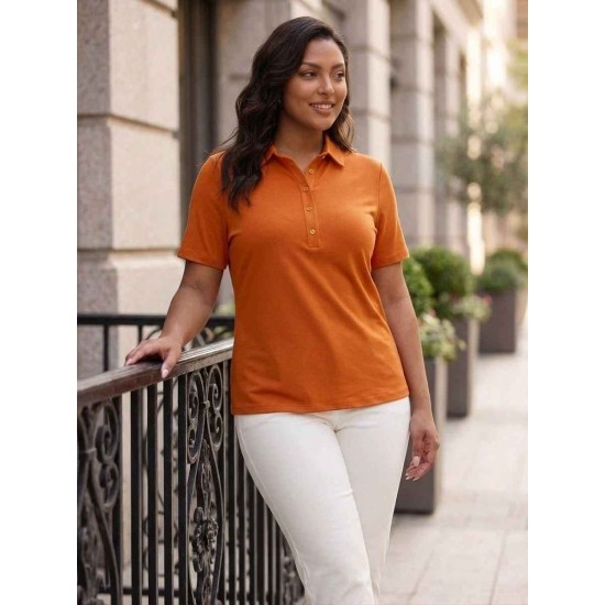 ORANGE TSHIRT POLO YAKA 185840