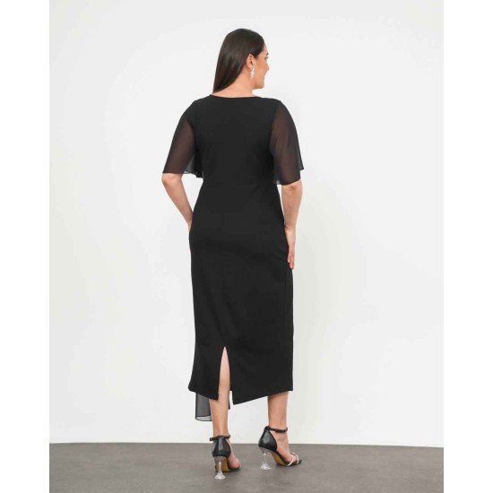 SİYAH ELBİSE KREP KUMAŞ 185731