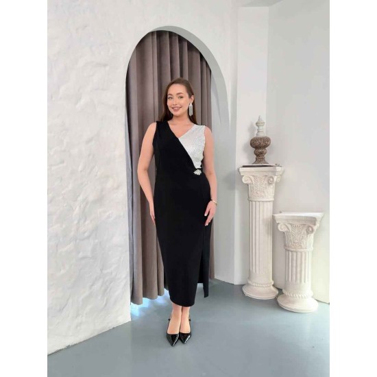 SİYAH ELBİSE KREP KUMAŞ 185733