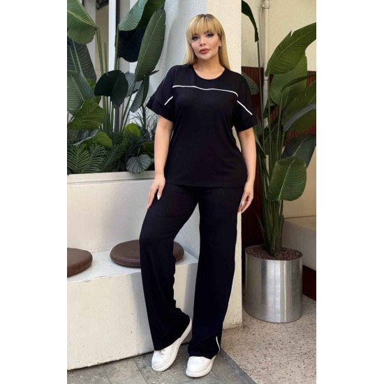 SİYAH EŞOFMAN TAKIM VİSKON KUMAŞ 185734