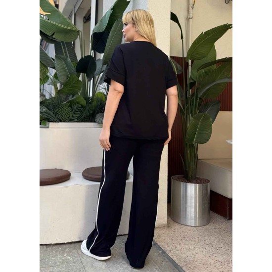 SİYAH EŞOFMAN TAKIM VİSKON KUMAŞ 185734