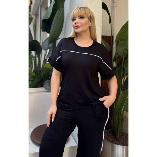 SİYAH EŞOFMAN TAKIM VİSKON KUMAŞ 185734