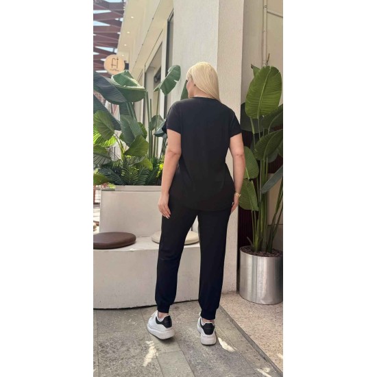 SİYAH EŞOFMAN TAKIM VİSKON KUMAŞ 185736