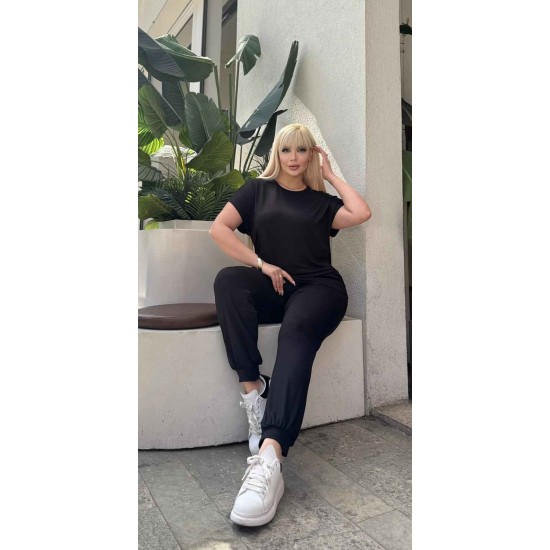 SİYAH EŞOFMAN TAKIM VİSKON KUMAŞ 185736