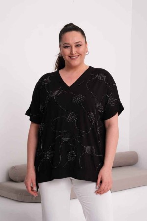 SİYAH BLUZ VİSKON KUMAŞ 185823