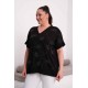 BLACK VISCOSE FABRIC BLOUSE 185823