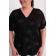 BLACK VISCOSE FABRIC BLOUSE 185823
