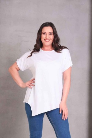 BEYAZ BLUZ VİSKON KUMAŞ 185830