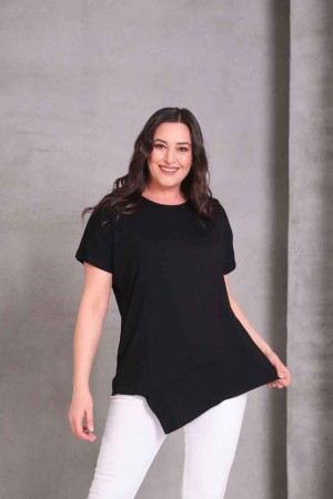 SİYAH BLUZ VİSKON KUMAŞ 185827