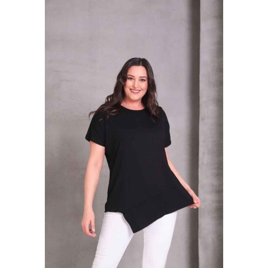 SİYAH BLUZ VİSKON KUMAŞ 185827