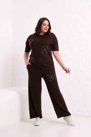 BROWN TRACKSUIT SET 185858