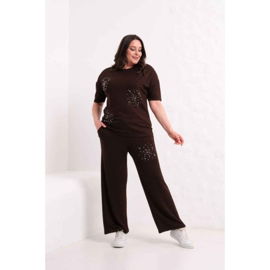 BROWN TRACKSUIT SET 185858