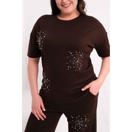 BROWN TRACKSUIT SET 185858
