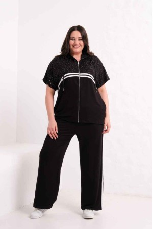 BLACK TRACKSUIT SET 185861