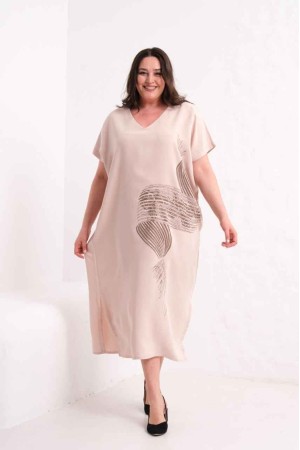 BEJ ELBİSE MODAL KUMAŞ 185864