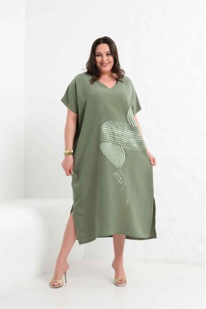 HAKİ ELBİSE MODAL KUMAŞ 185866