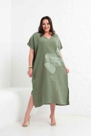 HAKİ ELBİSE MODAL KUMAŞ 185866