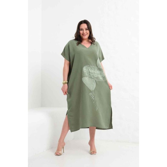 HAKİ ELBİSE MODAL KUMAŞ 185866